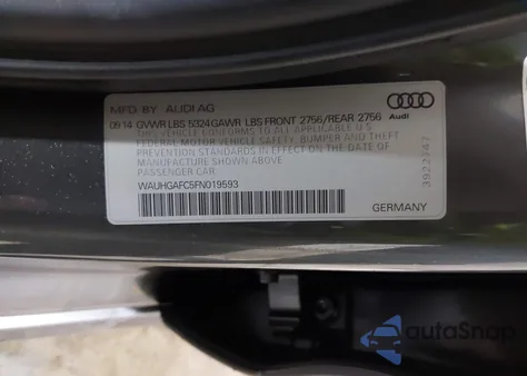 2015 Audi A6 3.0T Premium Plus z USA, uszkodzony, nr VIN WAUHGAFC5FN019593